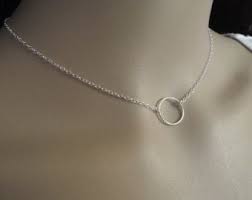 Sterling Silver Karma Necklace Silver Circle Pendant Simple Jewelry Minimalist Necklace Silver J Karma Necklace Silver Karma Necklace Silver Necklace Simple