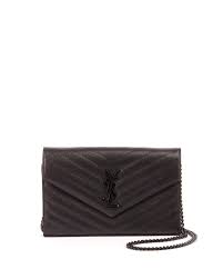 Saint Laurent Monogram Ysl Small Matelasse Envelope Chain Wallet Black Ysl Wallet On Chain Wallet Chain Ysl Wallet