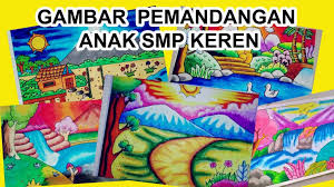 Cara menggambar pemandangan alam yang mudah. 21 Contoh Gambar Pemandangan Alam Anak Smp Dan Tips Menggambar Pemandangan Seputar Kelas