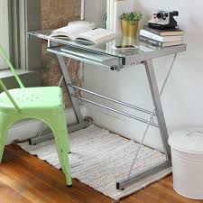 Finally, an ergonomic keyboard tray that works with any standing desk! Manor Park Glass Top Computer Desk With Pull Out Keyboard Tray Walmart Com Walmart Com