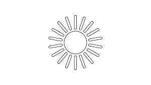 Cartoon picture of sun in black glasses drawn with gouache lay on white background. Black Sun Line Icon On Stock Footage Video 100 Royalty Free 1035926984 Shutterstock