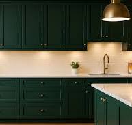 Dard Hunter Green Shaker Kitchen Cabinets – Bold Green ...