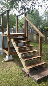 Pool Access Platform W Repurposed Pool Ladder Going Into Pool Pool Steps Backyard Pool Backyard Pool Landscaping