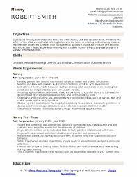 Nanny Resume Samples Qwikresume