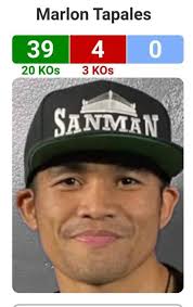 Philippine BoxRec TOP #2 Marlon Tapales "NIGHTMARE" Marlon Tapales is a  Filipino professional boxer. He has held world championships in two weight  classes, including the unified WBA and IBF super-bantamweight titles from