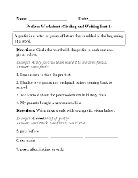 Englishlinx Com Prefixes Worksheets