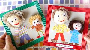 Réalisez notre bricolage fête des pères en famille ! Bricolage Fete Des Peres Cadre Papa Et Moi En Pompons Youtube