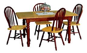 Sunset Trading 5 Piece Butterfly Dining Set With Arrowback Chairs Nutmeg Light Oak Dining Table In Kitchen Extension Dining Table Dining Table