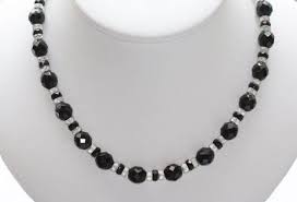 Black And White Necklace Black And White Crystal Choker Necklace Faceted Black Beads Clear And Black Spacer Beads Art D Crystal Choker Crystal Choker Necklace Black And White Necklaces