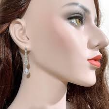 Recency Wedding Bridal Jewelry, Art Deco Cz Bridal Earrings, Gatsby Wedding  1920s Vintage Style Glam Necklace, Gifts for Her, ARTDE