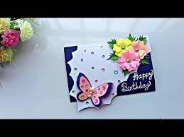 I had a lot of fun making these cards today and will probably make more tomorrow. Beautiful Handmade Birthday Card Birthday Card Idea Youtube Handmade Birthday Cards Diy Greeting Cards For Birthday Greeting Cards Handmade Birthday