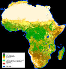 Map of african vegetation download them and print. Esa Africa Classified