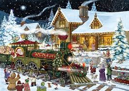 Whistle Stop Christmas Christmas Card Fun Whimsical Christmas Cards Vermont Christmas Company Christmas Jigsaws Santa Express Vermont Christmas Company