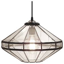Leaded Clear Glass Pendant Light Transitional Pendant Lighting By All American Lamps