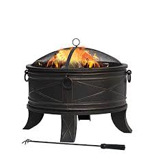 Fight fire from maximum distance or use unmanned hose holders or monitor nozzles. Hampton Bay Crossridge 50 000 Btu Antique Bronze Finish Gas Fire Pit Brickseek