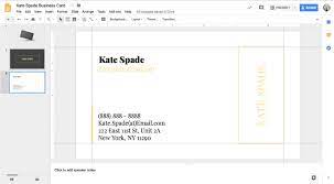 Here's a google docs business card template example. The Mesmerizing Kate Spade Business Card Template For Google Docs Stand Regarding Business Car Google Business Card Business Card Template Note Card Template