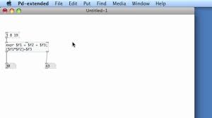 If the info and expr programs are properly installed at your site, the command. Pure Data 10 The Expression Object Expr Youtube