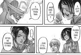 Aseel On Twitter I Don T Feel We Talk About This Scene Enough Like Reiner Was Caught By The Enemy And Yet He Was Trying His Hardest To Protect Ymir S Letter To Historia It was easy to see why she felt she should protect her.