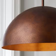 Oyipro rustic pendant light, industial single light antique copper finished ceiling hanging lighting fixture with cone shade (style 2) 4.3 out of 5 stars 38 $45.99 $ 45. Large Dome Copper Pendant Shades Of Light