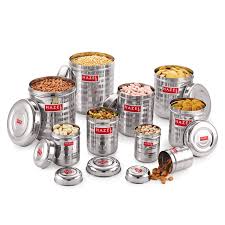 Tempered glass cover is heat and shatter resistant. Hazel Kitchen Storage Steel Container Set Of 9 Buy Online In El Salvador At Desertcart 87812738