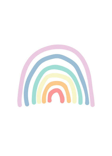 Painted Rainbows Print - Pastel Rainbow Poster | Desenio EU