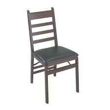 Ladder Back Folding Dining Chair With Vinyl Seat I Want 12 Folding Dining Chairs Wood Folding Chair Dining Chairs