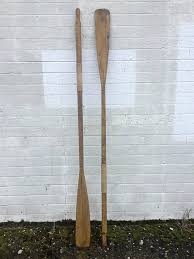 Wooden Oars Pair Vintage Oars Rustic Oars Boat Oars With Etsy Wooden Oars Beach House Wall Art Coastal Wall Decor