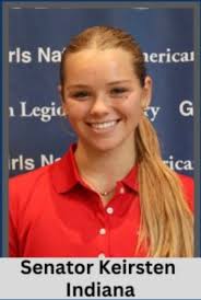 Keirsten Nies was selected from Hoosier Girls State to attend ALA Girls  Nation in Washington DC. This is a high honor, showing that she was deemed  one of the best delegates at