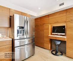 If you want to achieve the aesthetic of bamboo cabinets on a smaller budget, opt for bamboo plywood which is then placed over traditional hardwood as opposed to full, solid bamboo. Natural Bamboo Kitchen Cabinets Omega Cabinetry
