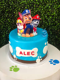 Single Layer Birthday Cake Designs For 2 Year Old Boy With Name Paw Patrol Cake Paw Patrol Cake Small Wedding Cakes Simple Wedding Cake