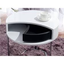 You may found one other round side table with drawer higher design ideas. White Round Side Table With Black Twist Drawer 50 Cm
