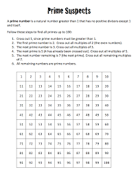 Sieve Of Eratosthenes Find Prime Numbers Up To 100 Gcse Math Sixth Grade Math Math Number Sense