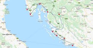 Kroatia kartta google map of croatia visit croatia map of croatia. Kroatia Reitti Kartta Koppiset