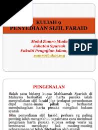Hukum faraid jika isteri meninggal. 11 Penyediaan Sijil Faraid