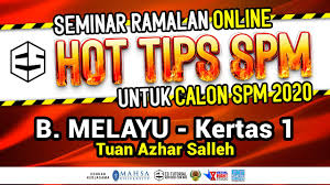 Ada 20 gudang lagu bahasa melayu kertas 1 spm 2020 terbaru, klik salah satu untuk download lagu mudah dan cepat. Estv Hot Tips Spm 2020 Bahasa Melayu Cikgu Juilis Gc Youtube