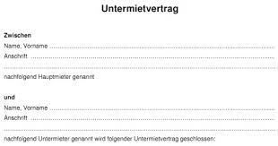 Es ist also möglich, mithilfe der vorlagen mehr als einen mietvertrag abzuschließen. Untermietvertrag Vorlage Kostenlos Gratis Muster