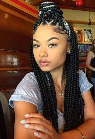 Black Box Braids With Color Braids For Black Hair Hair Styles Braided Hairstyles