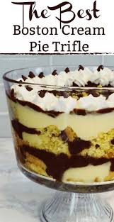 Boston Cream Pie Trifle Recipe Desserts Dinner Party Desserts Trifle Recipe