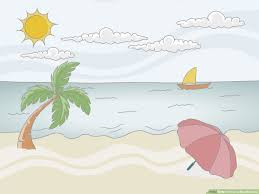 I'm tring my best to give you guys best creative content ever. How To Draw A Beach Scene 11 Steps With Pictures Wikihow