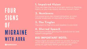 I have really bad auras from time to time. Migraine Signs Symptoms Causes Triggers And Treatments