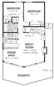 One bedroom house plans also work for guest houses or pool houses. Cabin House Plan With Loft 2 Bed 1 Bath 1122 Sq Ft 176 1003 House Plan With Loft Cabin House Plans Cabin Floor Plans