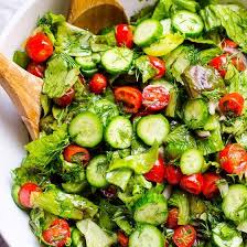 Simple Lettuce Salad Recipe With Tomato Cucumber Dill Onion Olive Oil Salt Pepper And On Lettuce Salad Recipes Cucumber Recipes Salad Yummy Salad Recipes
