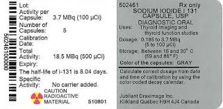 Ndc 65174 461 Sodium Iodide I 131 Diagnostic Sodium Iodide I 131