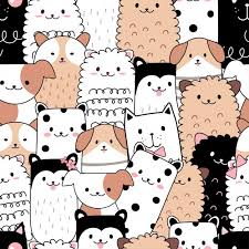 Seamless Pattern Cute Animal Cartoon Animal Doodles Cartoon Drawings Of Animals Cartoon Animals