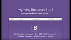 Migrate from Bootstrap 3 to 4 Version - YouTube