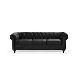 Styles from civilizations like ancient greece and contemporary japan contributed to the evolution of british furniture during the 18 th, 19 th, and 20 th centuries especially, resulting in a wide array of designs and techniques. Sofa Schwarz Samtstoff 3 Sitzer Chesterfield Kaufland De
