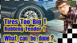 I ordered those parts and had a shop install them but the tires are still rubbing on my front flat fenders. Tires Too Big Rubbing Fender What Can Be Done Hint Fender Rolling Youtube