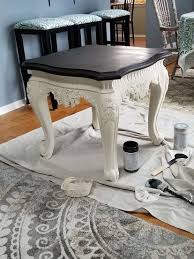 How To Paint An End Table Facelift Diy In 2020 Refurbished End Tables Painted End Tables Furniture Makeover