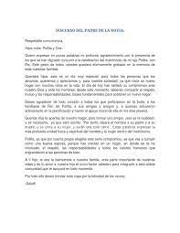 Discurso Del Padre De La Novia Pdf Matrimonio Amor