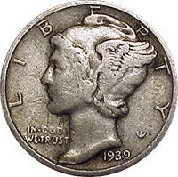 In 1964, the mint made the last dimes containing 90% silver. 1939 Mercury Dime Value Cointrackers